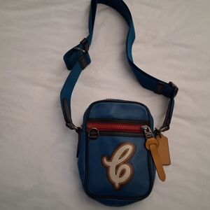 Mens Coach Blue Crossbody Bag